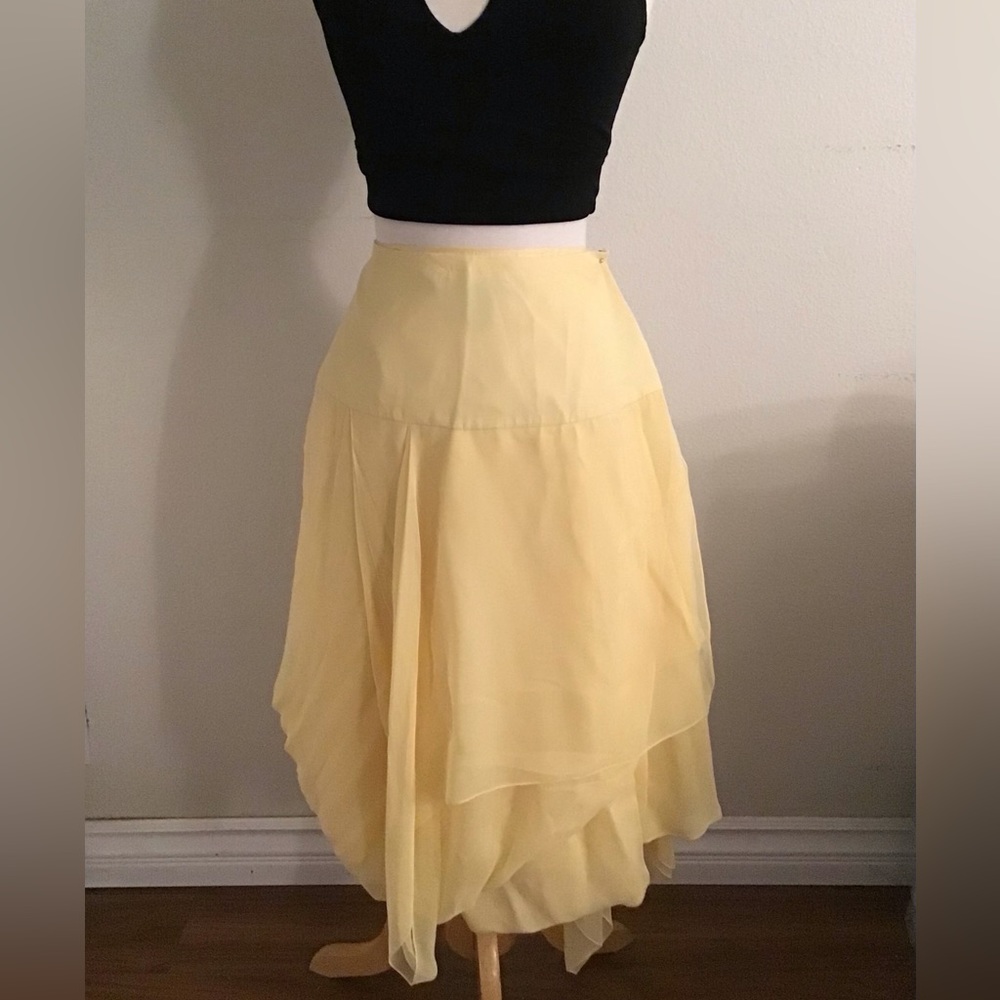 Morgane Le Fay Yellow Layered Skirt